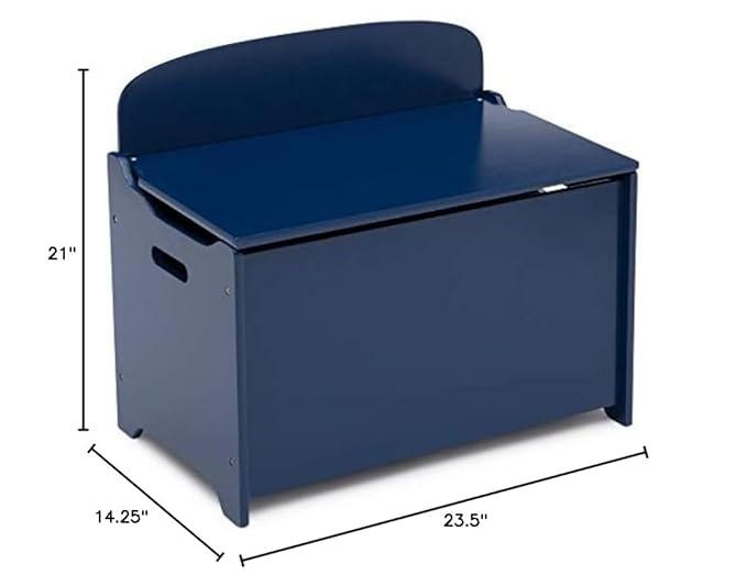 Delta Children MySize Deluxe Toy Box, Deep Blue