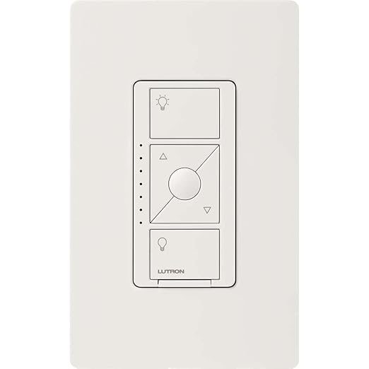 Lutron Caseta Original Smart Dimmer Switch ELV+ (Lutron Hub Required), 250W LED, Single-Pole/3-Way, Neutral Required, PD-5NE-LA, Light Almond