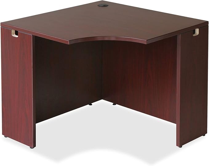 Lorell LLR69872 Essentials Series Mahogany Corner Desk