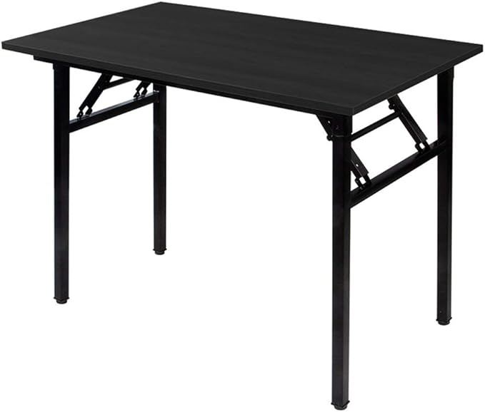 SDHYL 39 inchesNo Assembly Foldable Computer Desk for Home Office Workstation, Study and Writing, Black