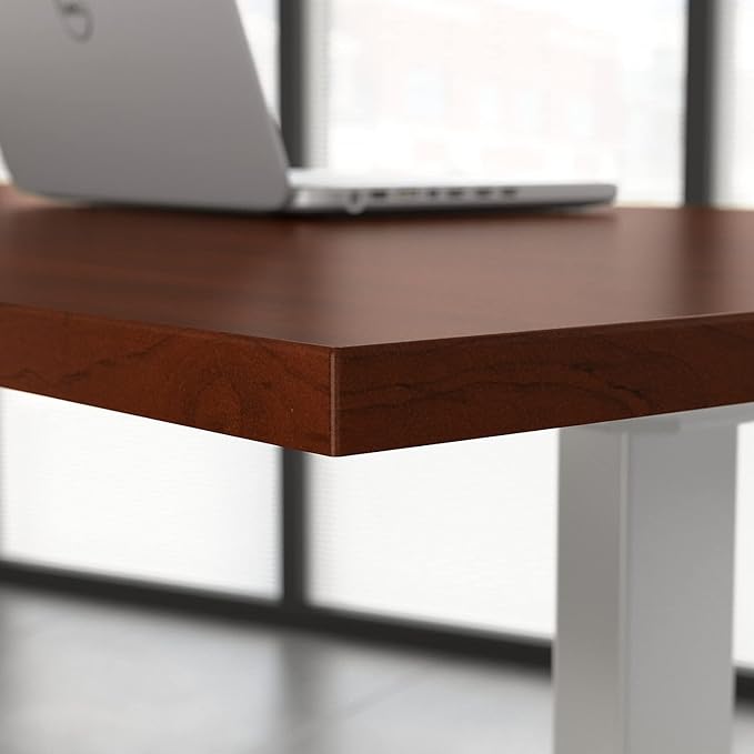 Bush Business Furniture Move 60 Series Electric Ergonomic Sit-Stand Computer Table for Home and Professional Office, 60W x 30D, Hansen Cherry