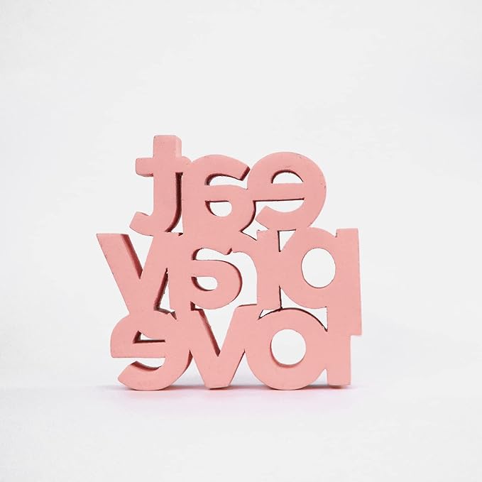 NUKKAD TALES Eat Pray Love Peach Aesthetic Table Decor – Perfect for Home or Office Desk, Shelf, Birthdays, Corporate Gifts, and Inspirational Wall Decor