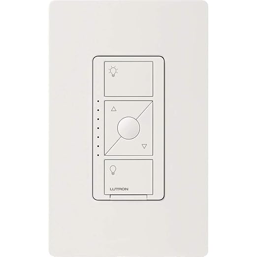 Lutron Caseta Original Smart Dimmer Switch ELV+ (Lutron Hub Required), 250W LED, Single-Pole/3-Way, Neutral Required, PD-5NE-WH 10-PACK, White, 10 Pack