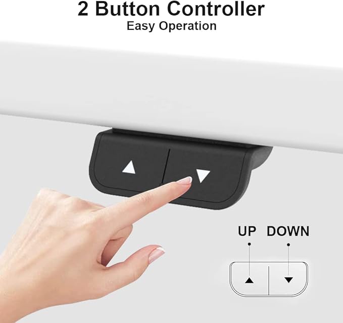 Electric Standing Desk Frame, Dual Motor Height Adjustable Desk Base for Home and Office (Black Frame + Motors + Control Panel)