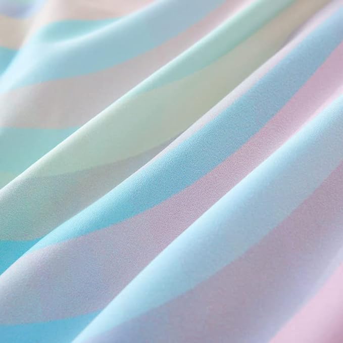 Comforter Set for Girls,Rainbow Comforter Set Full,Pink Comforter Set,Tie Dye Bedding,Kids Bedding Set for Girls,Teen Girl Comforter Set,Blue Pink Comforter for Kids
