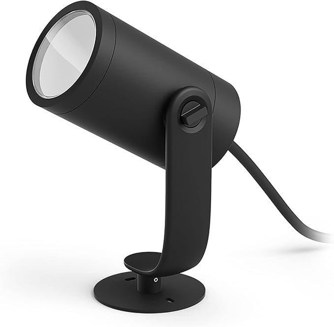 Philips Hue Lily Outdoor Smart Spot Light - White & Color Ambiance LED Walkway Lights - Low Voltage Lighting - 1 Pack - Requires Bridge and Power Supply - Control with App and Voice - Weatherproof