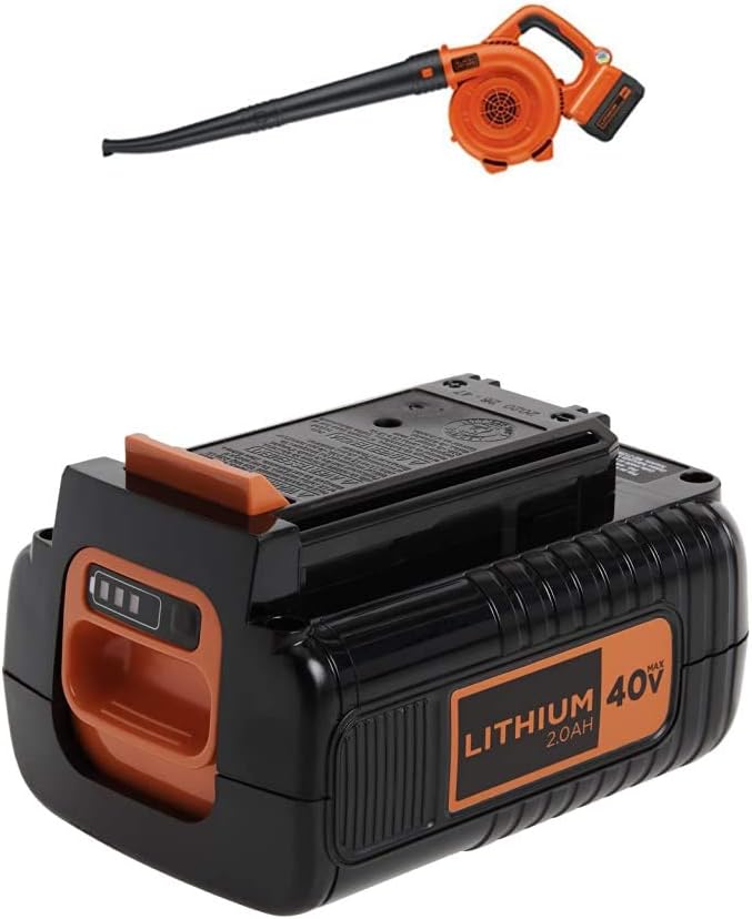 BLACK+DECKER 40V MAX Cordless Sweeper with Extra Battery, 2.0-Ah (LSW36 & LBX2040)