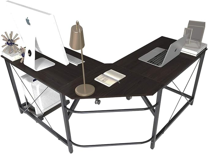 L Shaped Desk, Large L Shaped Computer Desk Office Desk, 59+59 inch L Shaped Gaming Desk with CPU Stand, Sturdy Corner Gaming Desk Writing Desk L Shaped Workstation Desks for Home Office Corner