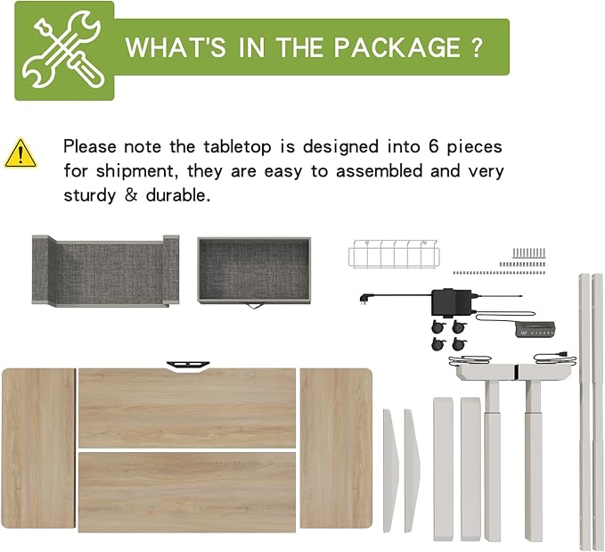 Radlove Dual Motors Height Adjustable 55 x 30'' Electric Standing Desk with Drawer Stand Up Table 4 Memory Keys, Computer Desk with Splice Board Home Office Desk, Oak Top + White Frame
