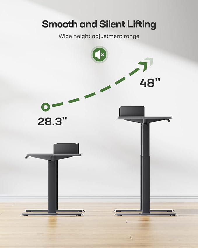 Marsail Electric Standing Desk with Double Drawers, 55x24 Inches Height Adjustable Desk with Storage Shelf,Sit Stand Desk with 4 Memory Preset,2 Hooks, Stand Up Desk for Home Office,Black