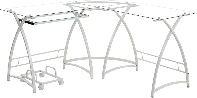 NicBex Laik-DW-00063-DX Desks, 51" W x 51" D x 28" H, White