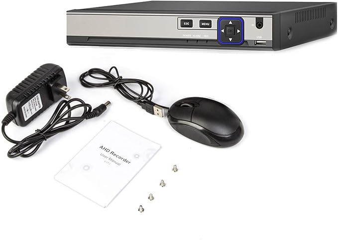 8CH 5M-N/1080N Full High Definition Hybrid for AHD/TVI/CVI/Analog/IP DVR H.265 CCTV Video Recorder P2P Remote Phone Monitoring for Home Security Surveillance System Camera (NO HDD)