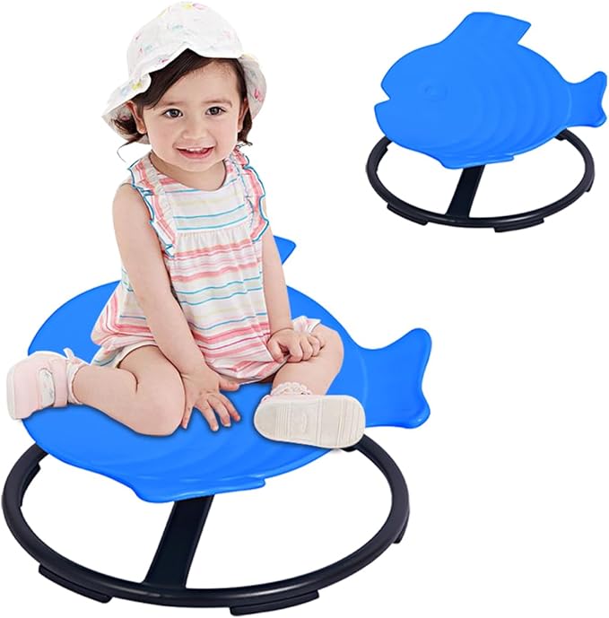 Kids Swivel Chair Sensory,Autism Chairs for Kids,Sensory Spinning Chair for Kids Autism,Toddler Coordination Sensory Products for Ages 3 Years and UP,Gifts for Kids with Autism (Blue)