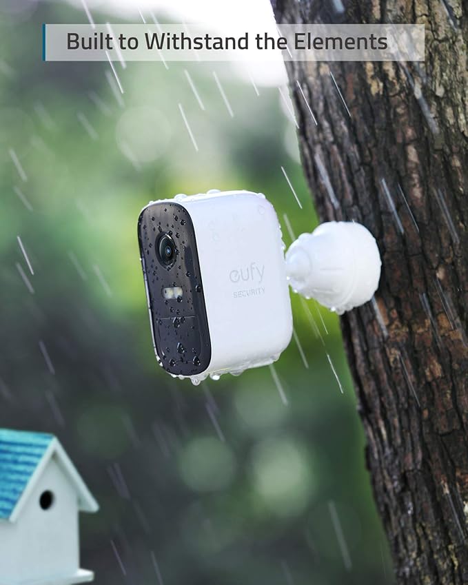eufy Security eufyCam 2C Pro 2+1 Kit with Solar Panel 2W, Wireless Home Security System with 2K Resolution, 180-Day Battery Life, HomeKit Compatibility, IP67, Night Vision, and No Monthly Fee.