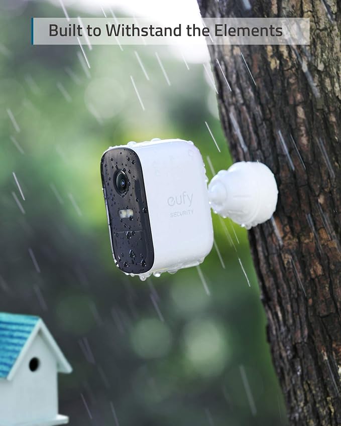 eufy security, eufyCam 2C Pro 3-Cam Kit, Wireless Home Security System with 2K Resolution, 180-Day Battery Life, HomeKit Compatibility, IP67, Night Vision, and No Monthly Fee.