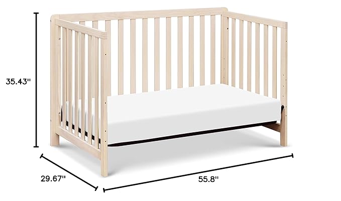 Carter's by DaVinci Colby 4-in-1 Low-Profile Convertible Crib in Washed Natural, Greenguard Gold Certified