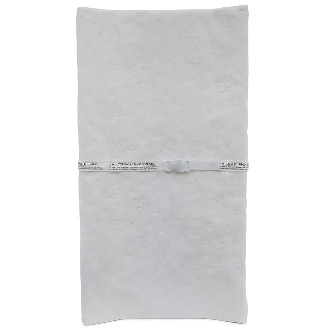 Delta Children Lancaster 4-in-1 Convertible Baby Crib, Bianca White & Contoured Changing Pad, White