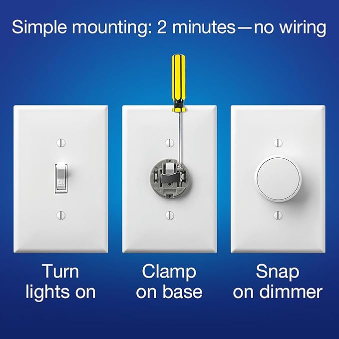 Lutron Aurora Smart Bulb Dimmer Switch with Screwdriver | for Philips Hue Smart Bulbs | Z3-1BRL-WH-L0-A | White