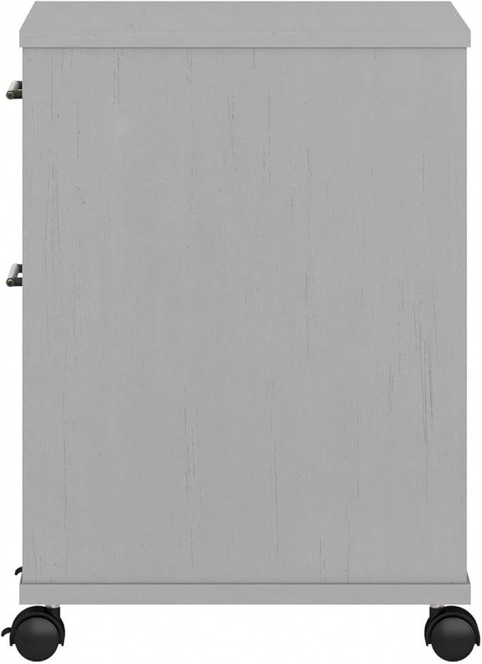 Bush Furniture Key West 2 Drawer Rolling File Cabinet in Cape Cod Gray, Mobile Organization for Home Office, Small Under Desk Storage on Wheels