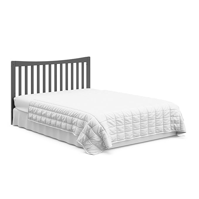 Graco Remi 4-in-1 Convertible Crib & Changer with Drawer (Gray) – GREENGUARD Gold Certified, Crib and Changing -Table Combo, Includes Changing Pad, Converts to Toddler Bed, Daybed and Full-Size Bed