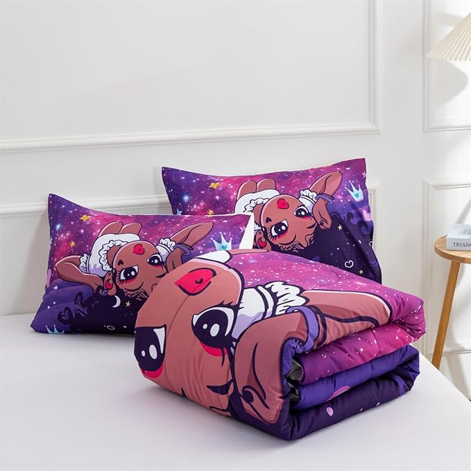 NTBED African American Black Girl Comforter Set Galaxy Afro Girl Microfiber Bedding Sets Full Size