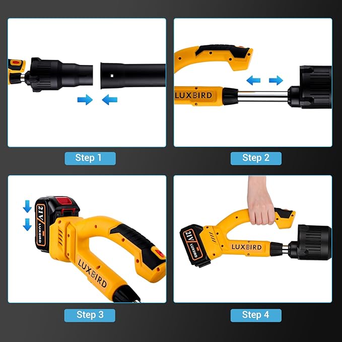 Leaf Blower Cordless with 2X 4.0Ah Batteries Powered, 150 MPH, 5 Variable Speed, Lightweight Electric Leaf Blower for Lawn Care, Snow, Gifts, Garage, Rooftop