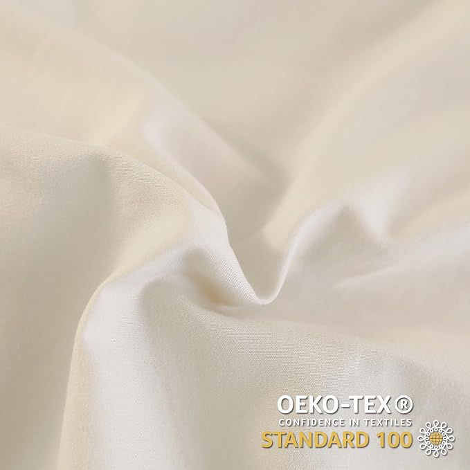 Andency Beige Cream California King Size Comforter Set, 3 Pieces Shabby Chic Ruffle Bedding Comforter Sets for Men Women, Soft Cozy Lightweight Fluffy Down Alternative Decorative Bed Set