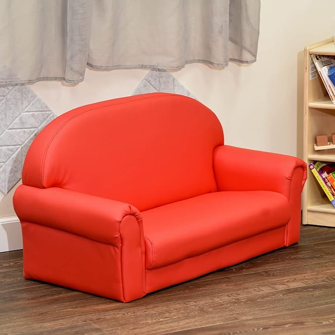 Children's Factory Red As We Grow Toddler Sofa