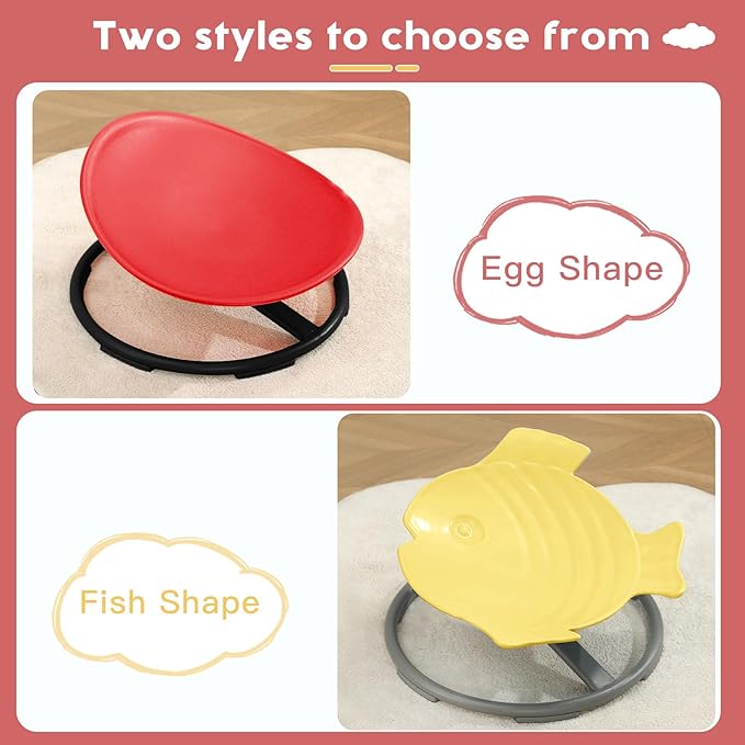 Sensory Toys for Kids Autism Sensory Products Sit and Spin Autism Toys Sensory Chair Spinning Chair ADHD Chair Swivel Chair Training Body Coordination (Red)