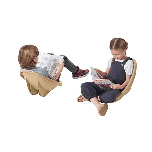 ECR4Kids Leaf Floor Seat, Rocker Chair, Sand, 6-Piece
