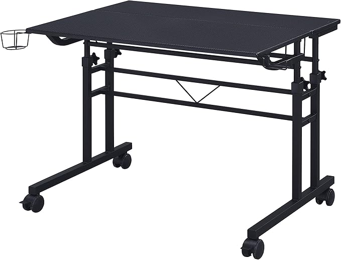 NicBex Laik-DW-00050-DX Desks, 35.25" W x 25" D x 28" H, Black