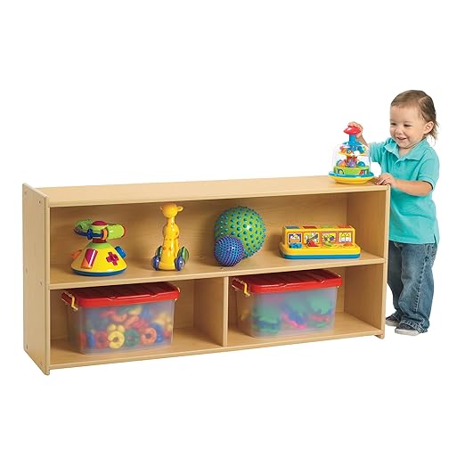 Angeles Kids 2 Shelf Bookshelf Organizer, Classroom Bookshelf for Kids and Toddlers