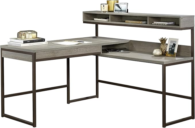 Sauder Manhattan Gate L-Shaped Desk, Mystic Oak finish