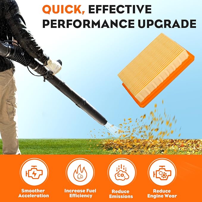 Hipa BR340 BR380 Air Filter for Stihl 4203 141 0301 BR340 BR420C BR380 BR420 BR 340 BR 380 BR340L SR340 SR420 Backpack Blower Parts 4203 141 0301 Filter Pack of 2