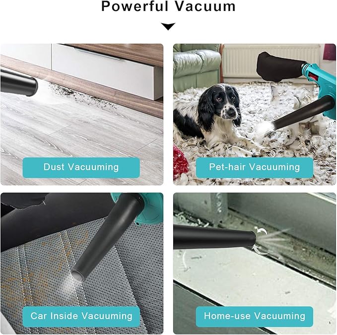 Abeden Cordless Leaf Blower,2-in-1 Electric Handheld Sweeper/Vacuum with 18V 2.0Ah Lithium Battery for Blowing Leaf,Cleaning Dust,Small Trash,Car,Computer Host