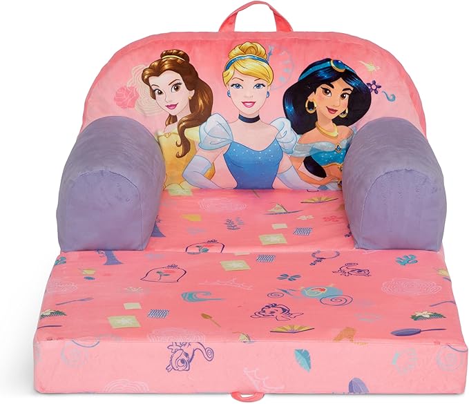 Delta Children Cozee Buddy Flip-Out Kids Chair, Disney Princess