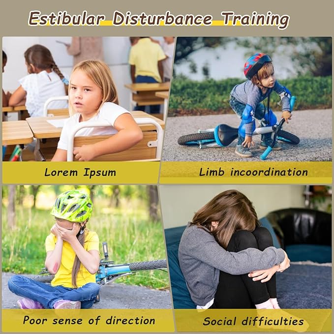 Kids Swivel Chair, Spinning Chair for Kids, Sit and Spin Chair for Kids,Balance Physical Therapy Equipment, Training Body Coordination,Sensory Spinning Seat for Kids (Blue)