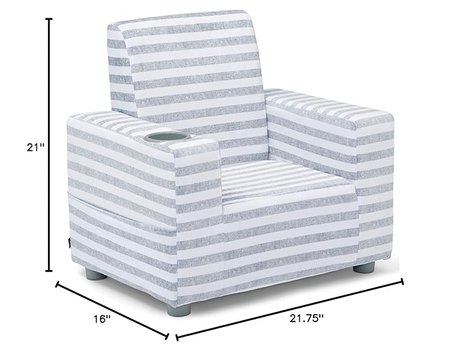 GAP GapKids Upholstered Chair, Grey/White