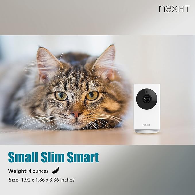 UGOHO.ME 1080P Pan/Tilt/Zoom Indoor Smart Camera Wi-Fi Viewing for Baby, Elderly, Pet, with Night Vision, Motion Detection and 2-Way Audio (86336), White, 3.36 x 1.92 x 1.86 inches
