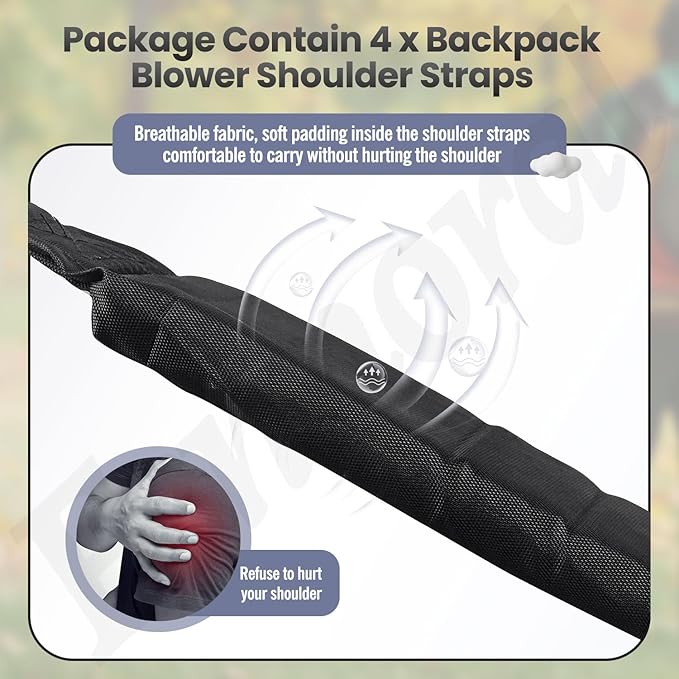 4 Pack 511758401 Backpack Blower Shoulder Straps Compatible with RedMax Models EBZ8500 EBZ7500 EBZ6500 EBZ5150, Replaces 521678901