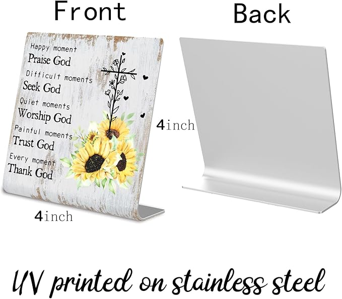 Christian Office Decor for Women Religious Gifts christian office supplies Faith Christian Gifts Prayer Room Decor for Office Desk Scripture Inspirational Home Decor XUV01
