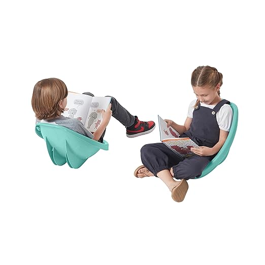 ECR4Kids Leaf Floor Seat, Rocker Chair, Seafoam, 6-Piece