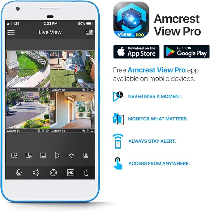 Amcrest UltraHD 5MP Outdoor POE Camera 2592 x 1944p Bullet IP Security Camera, Outdoor IP67 Waterproof, 103° Viewing Angle, 2.8mm Lens, 98.4ft Night Vision, 5-Megapixel, IP5M-B1186EW-28MM (White)