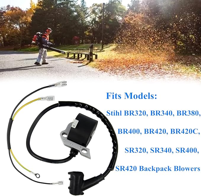 4203 400 1301 Ignition Coil for Stihl BR320 BR340 BR380 BR400 BR420 BR420C SR320 SR340 SR400 SR420 Backpack Blowers