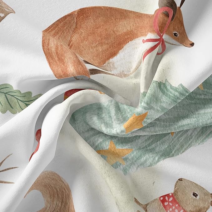 Christmas Comforter King Size,Rabbit Deer Comforter Set for Kids Teens Girls Boys,3Pcs Bedding Set Printed Comforter with 2 Pillowcases,Down Alternative,Soft and Lightweight,King Size
