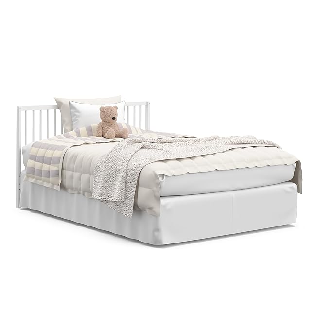Graco Teddi 5-in-1 Convertible Crib (White) – GREENGUARD Gold Certified, Converts to Daybed, Toddler & Twin Bed with Headboard and Footboard, Adjustable Mattress Height