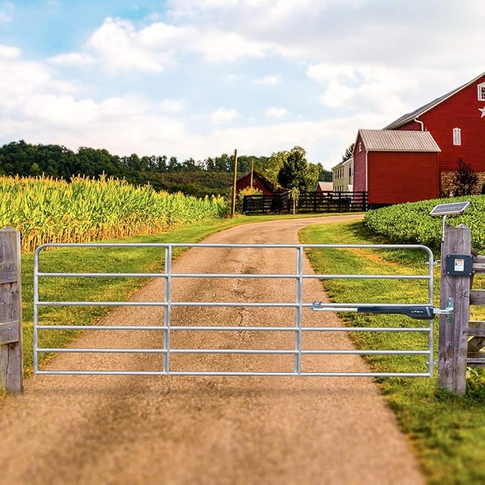 Mighty Mule MM571W-EST Heavy Duty Automatic Package Swing, Smart Bridge, Driveway Sensor, and More, Single Gate Opener, Estate, Black