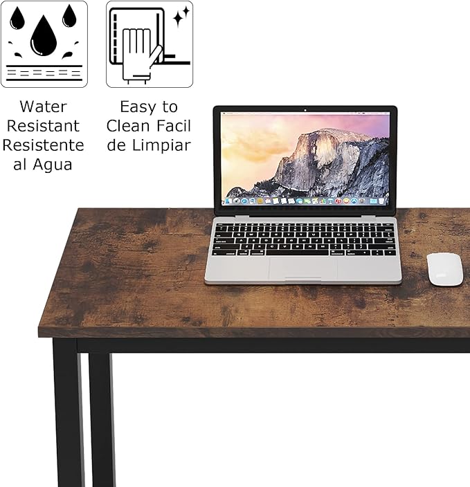 SogesGame Computer Desk,63 inch Desk& Workstations for Home Office, Writing Study Corner Desk,Modern Simple Style Laptop Table,Easy to Assemble