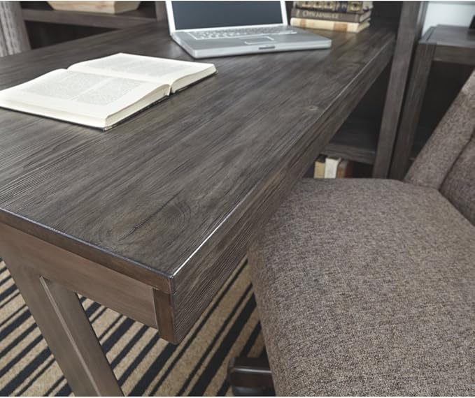 Signature Design by Ashley Raventown Urban 60" Home Office Desk, Weathered Brown
