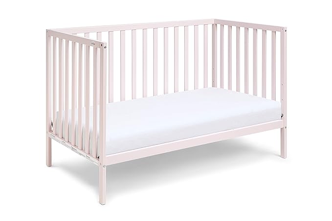 Suite Bebe Palmer 3 in 1 Convertible Crib - Quick Ship, Pastel Pink
